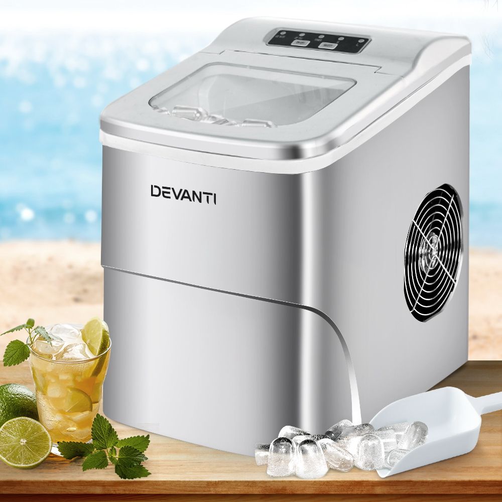 Ice Cube Maker Portable - Silver