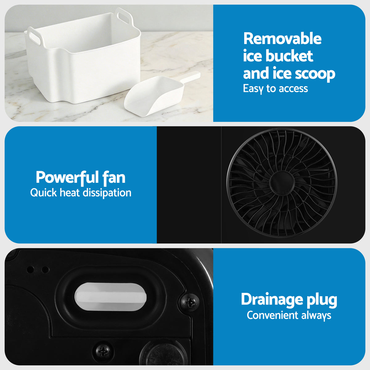 Portable Ice Maker Machine Nugget Ice Cube 15kg Bar Countertop