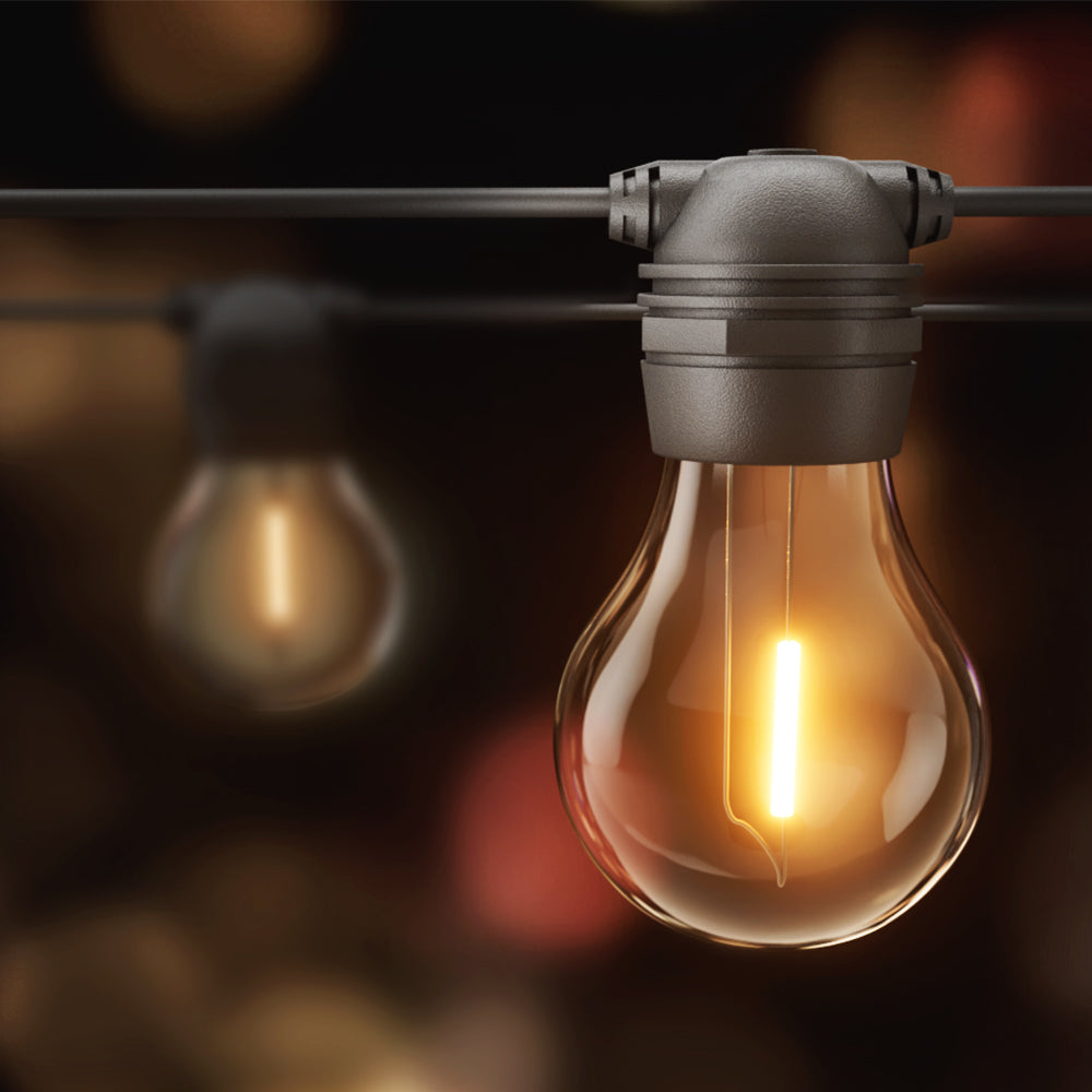 Solar Festoon Lights 17M Outdoor LED String Light Xmas Party - 2PCS