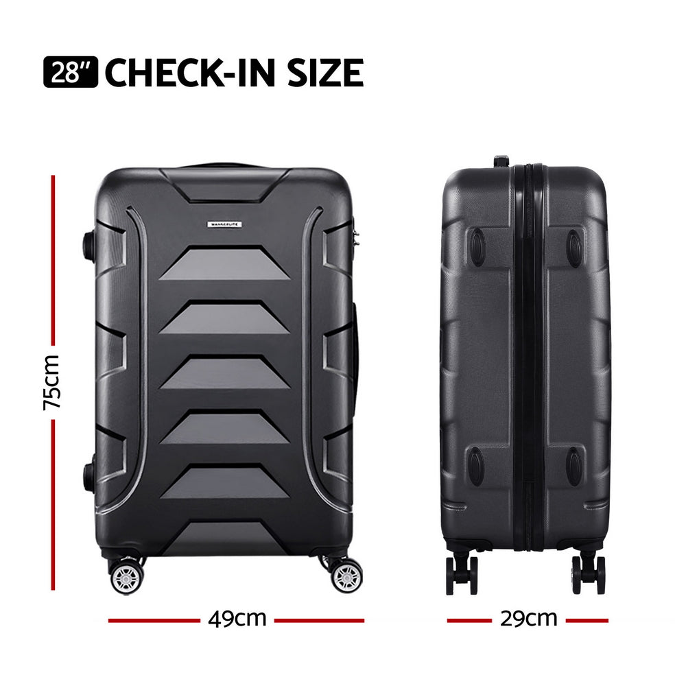 Luggage Travel Suitcase Set 28" Trolley Hard Case Strap Lightweight