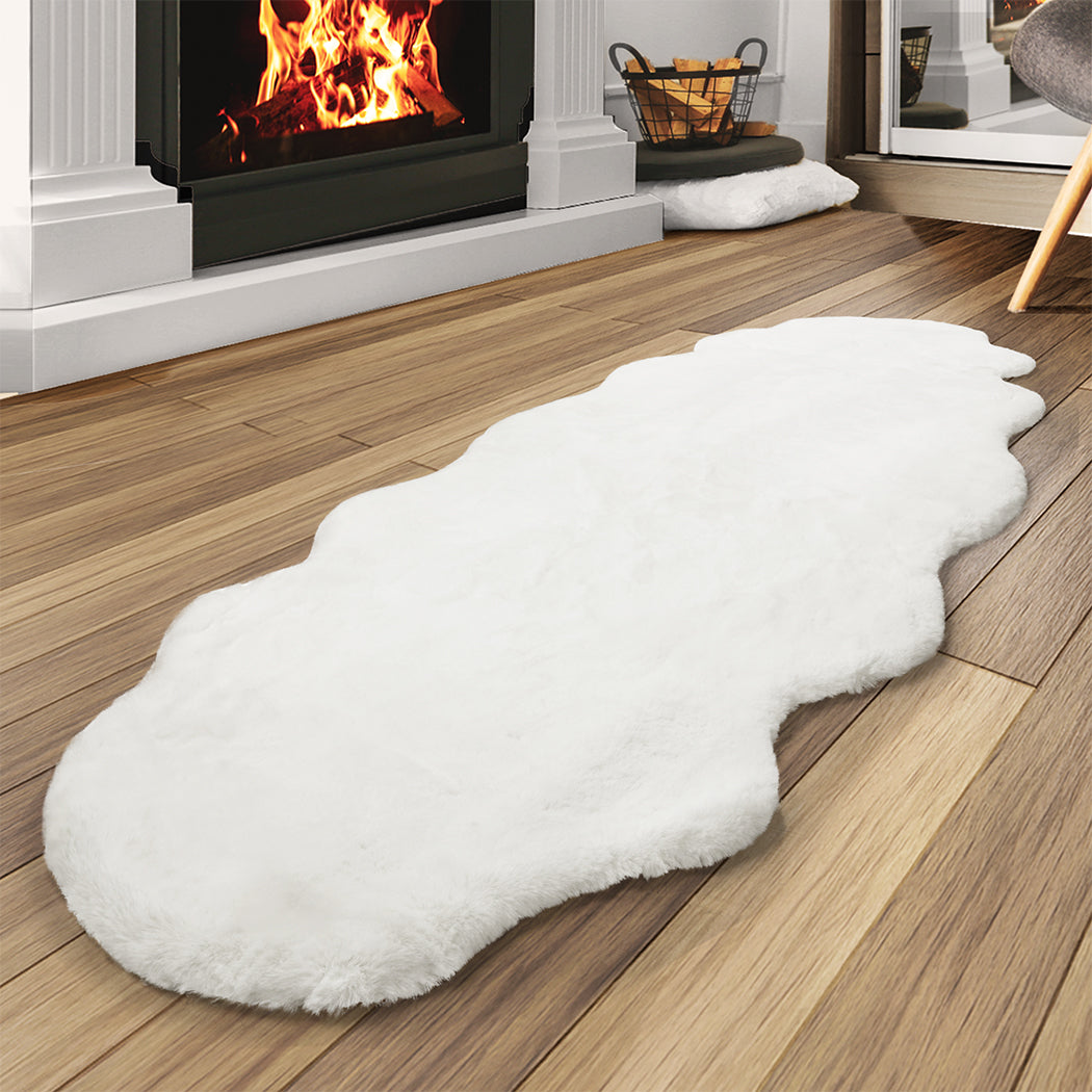 Marlow Floor Rug Area Rugs Cloud Fluffy 80X200cm White
