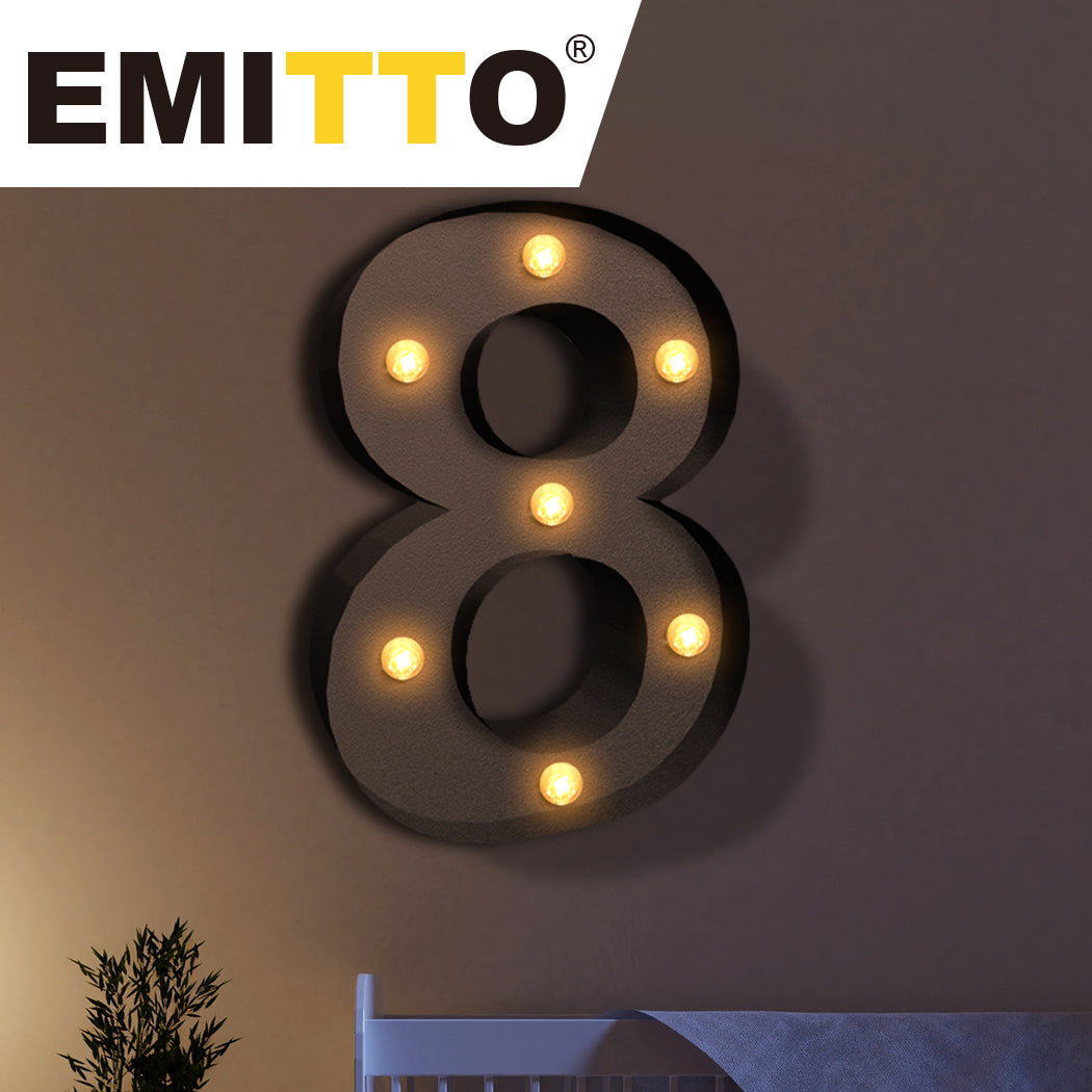 LED Metal Number Lights Free Standing