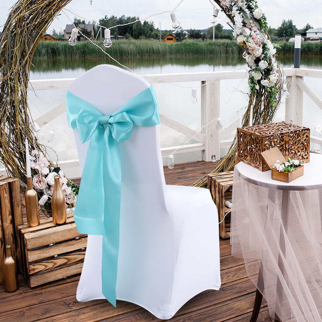 20x Satin Chair Sashes Cloth Cover Wedding Tiffany