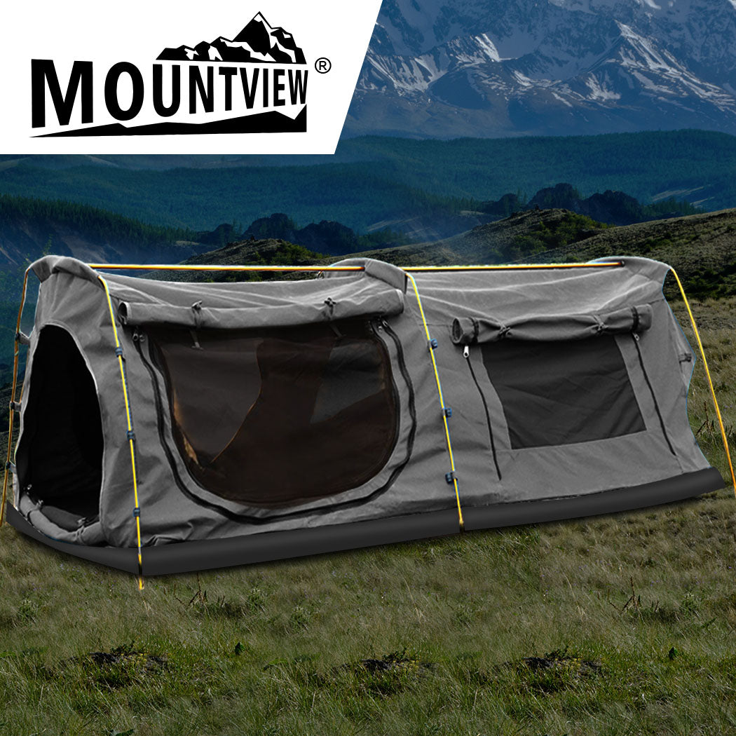 Mountview King Single Swag Camping Swags Grey