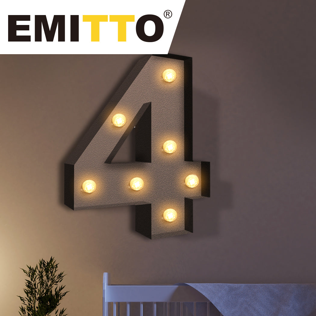 LED Metal Number Lights Free Standing