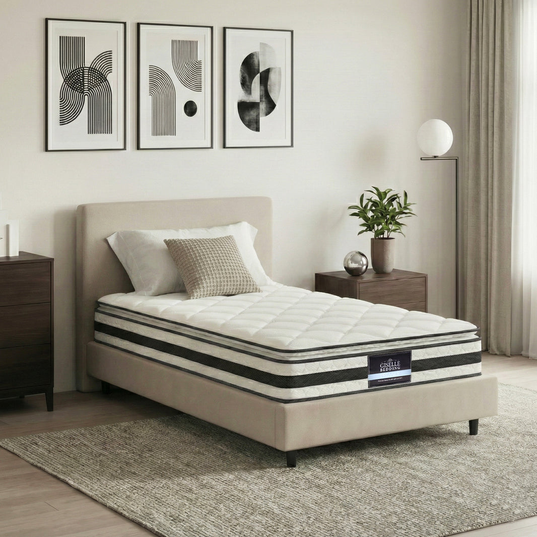 Bonnell Spring Mattress Bedding Normay 21cm Thick - King Single