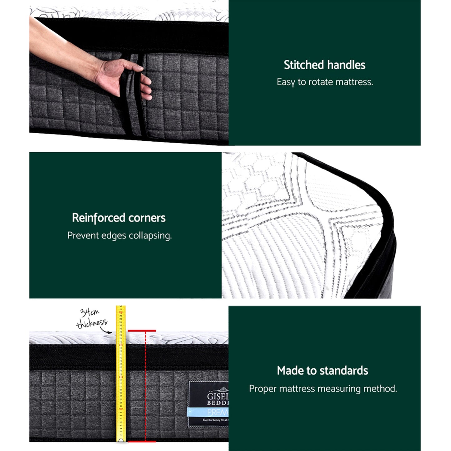 Pocket spring mattress with pocket spring construction