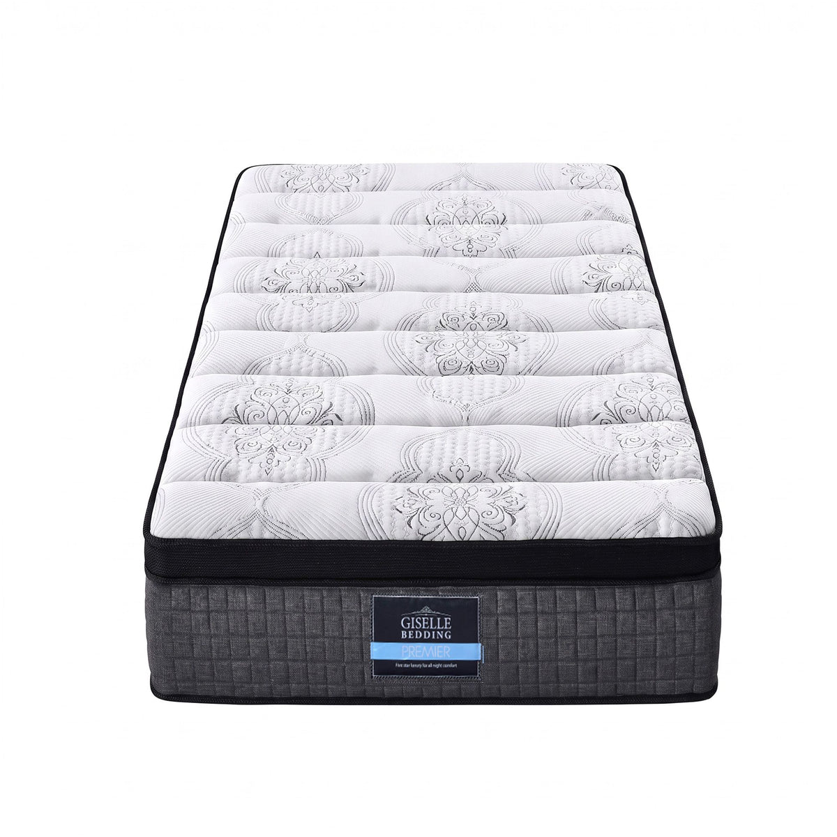 Single Bed Mattress 9 Zone Pocket Spring Latex Foam Medium Firm 34cm