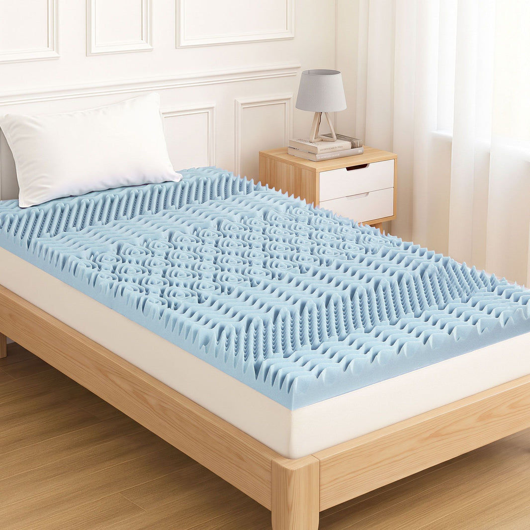 Bedding Memory Foam Mattress Topper Cool Gel with Bamboo Cover 5cm - Single