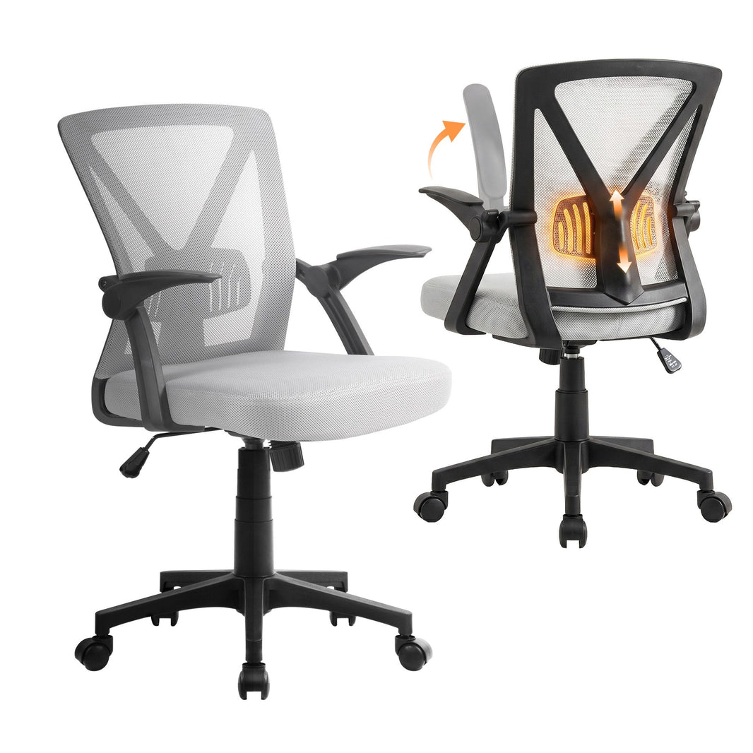 Office Chair Gaming Executive Computer Chair Study Mesh Seat Tilt - Grey