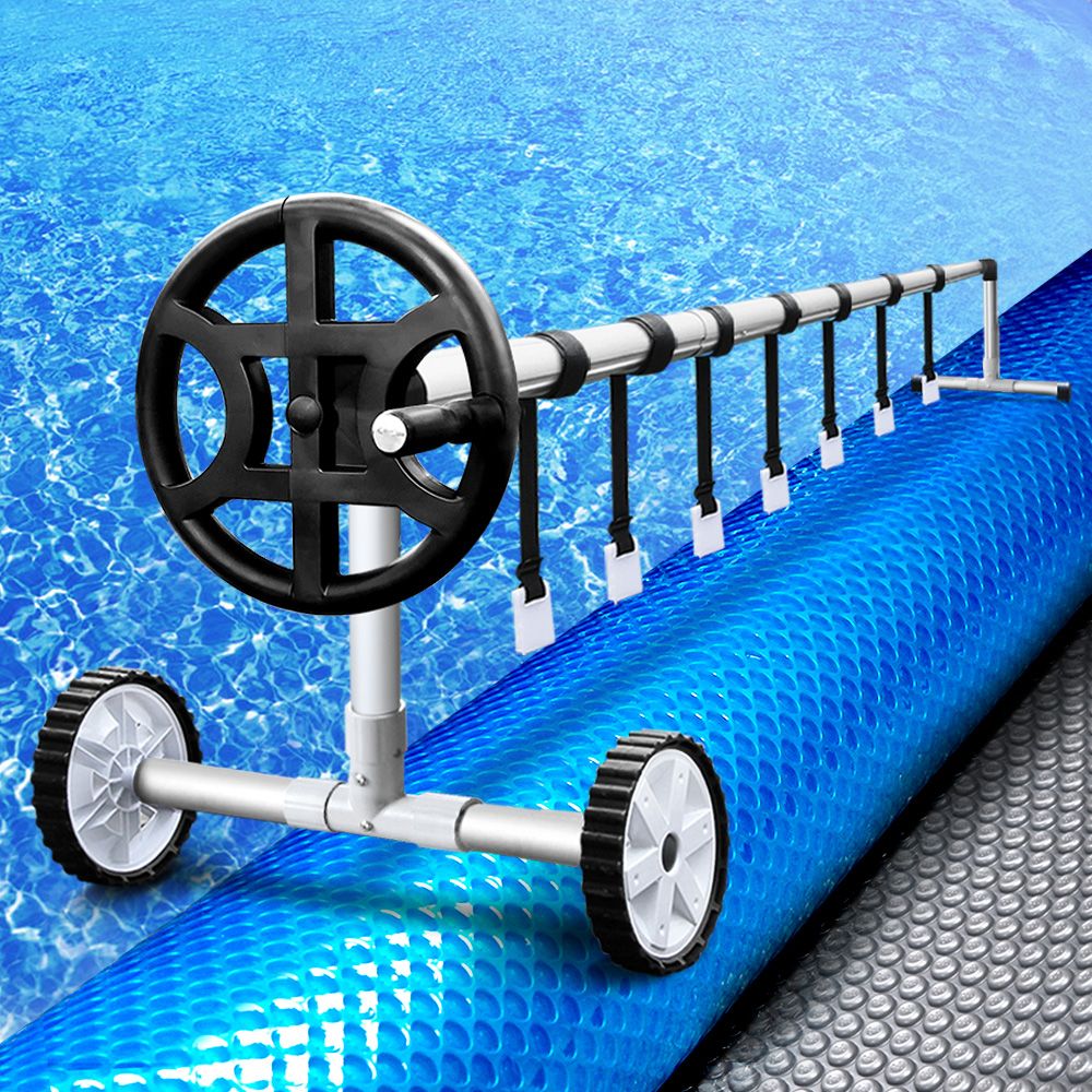 Pool Cover 500 Micron 10x4M Silver Swimming Pool Solar Blanket with 4M Roller