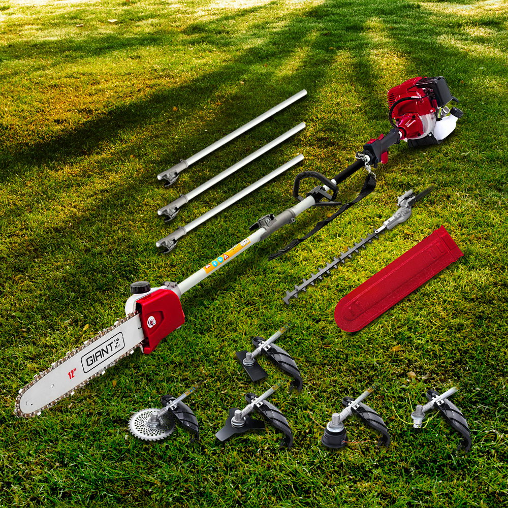 Pole Chainsaw 4-Stroke Brush Cutter Hedge Trimmer Saw Multi Tool