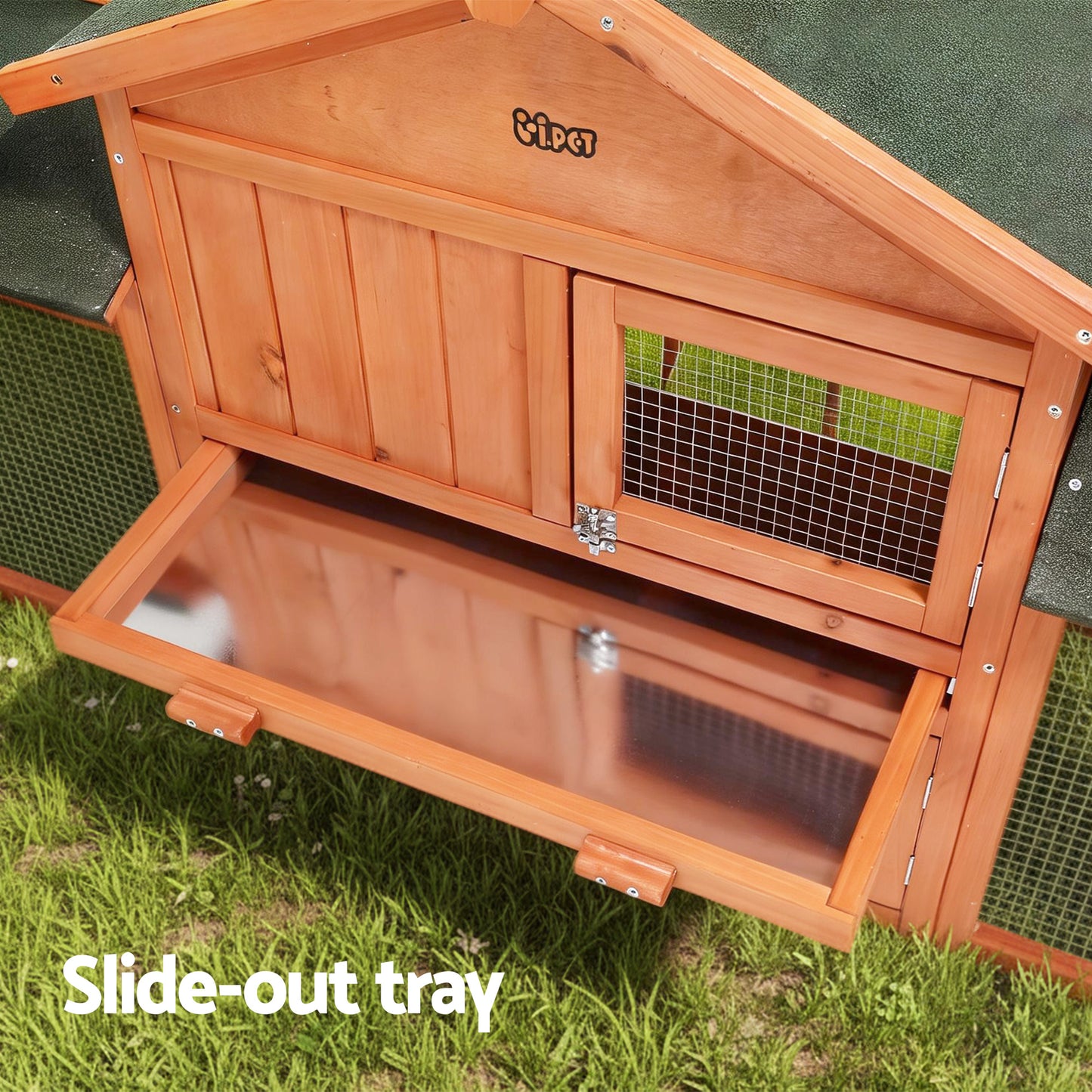 Rabbit Hutch Large Metal Run Wooden Cage Chicken Coop Guinea Pig House