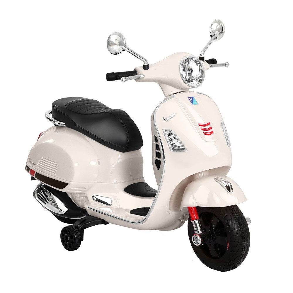 Kids Ride On Car Motorcycle Motorbike Vespa Licensed GTS - White