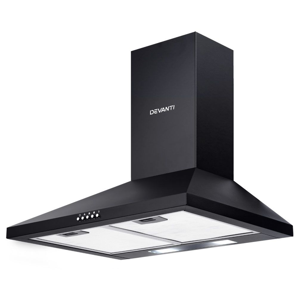 Pyramid Range Hood 600MM Canopy Black
