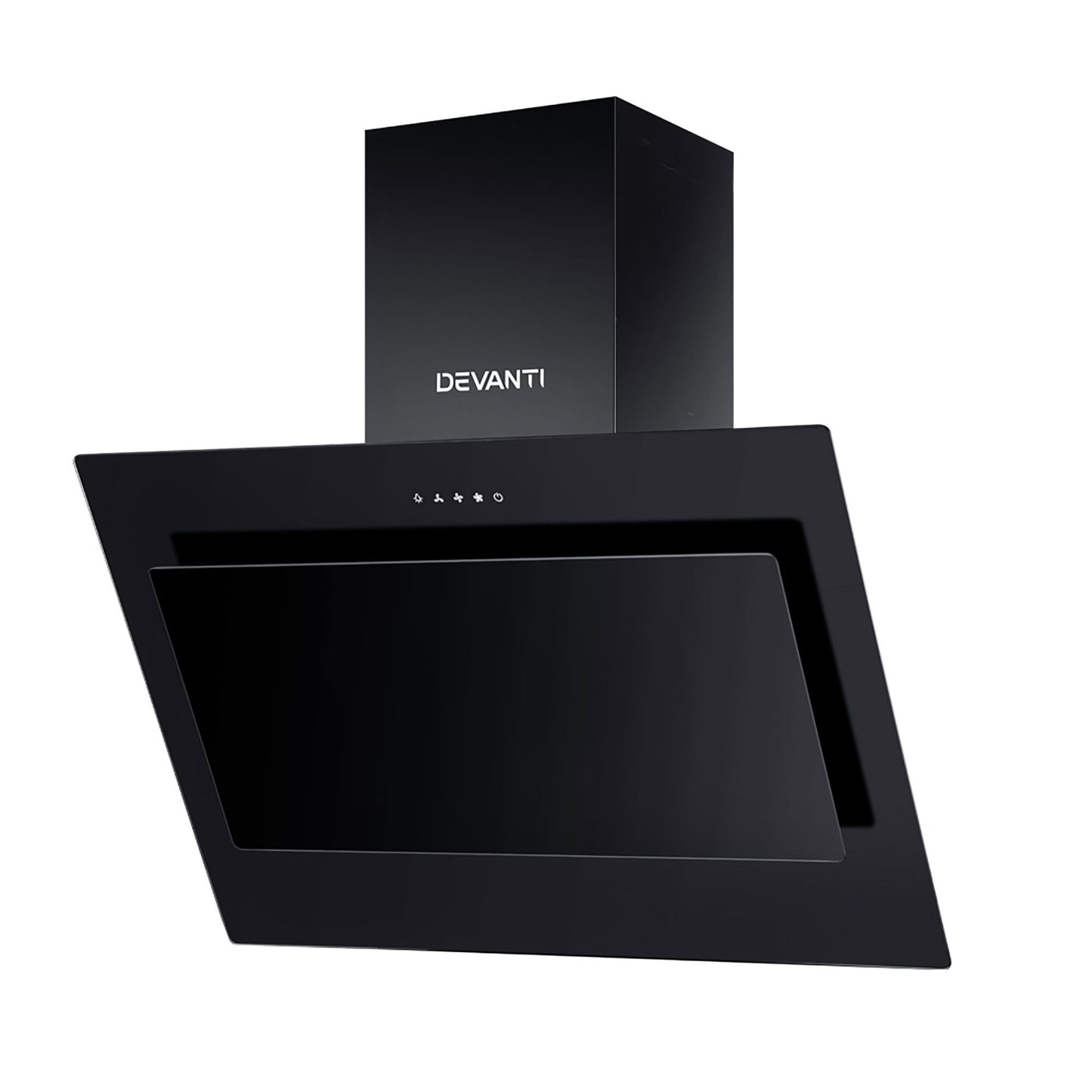 Black Draft Canopy Glass 90cm Range Hood 900mm