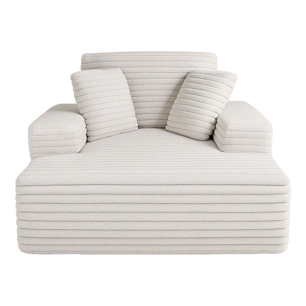 Artiss Sofa Bed Lounge Chair Recliner Couch Reading Chairs Sleeper Cloud Sofas Faux Fur Fabric