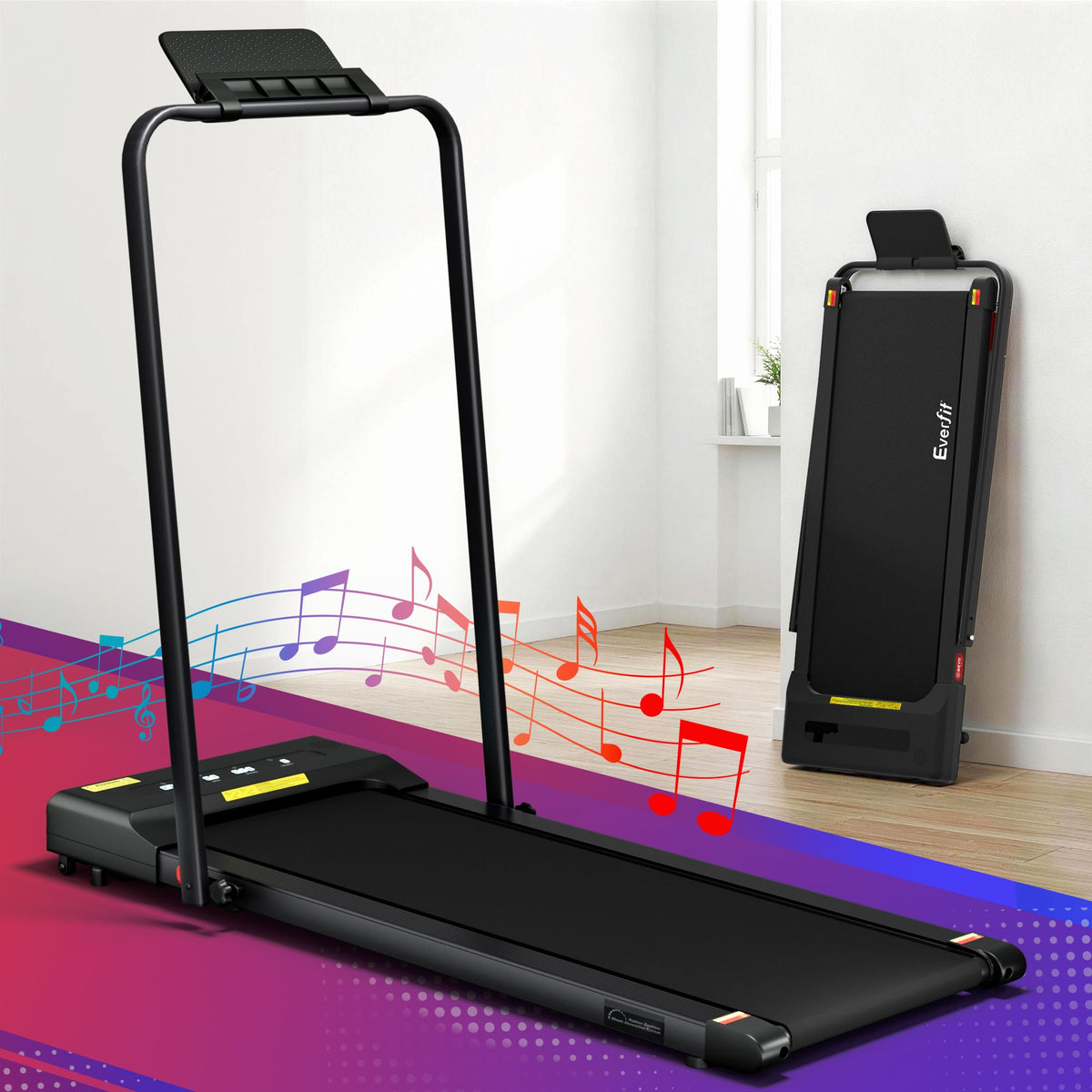 Treadmill Walking Pad Home Gym Office Fitness 380mm - Black