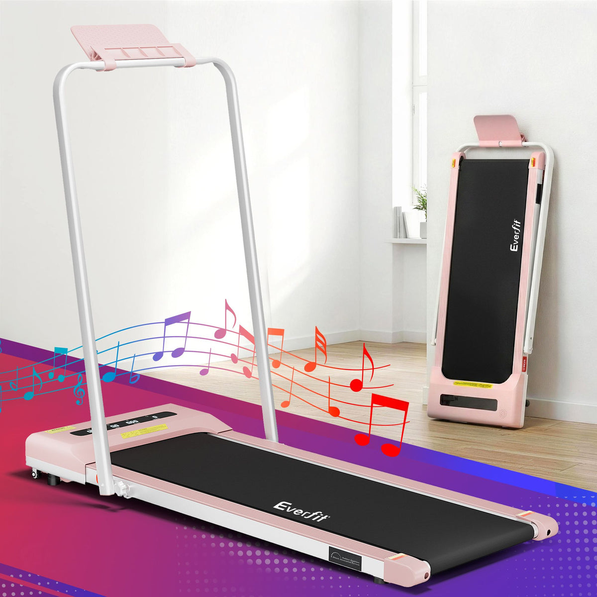 Treadmill Walking Pad Home Gym Office Fitness Machine 380mm - Pink