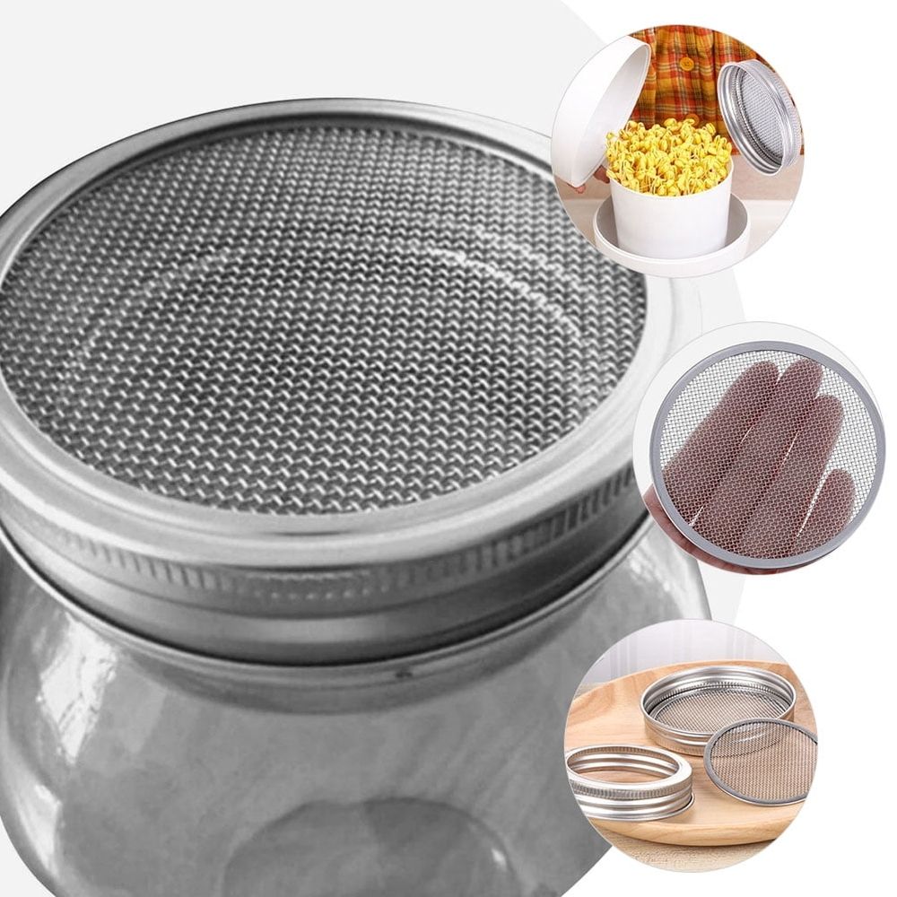 5Pcs Portable Sprouting Covers Multi-function Sprouting Lids Stainless Steel Sprouting Caps