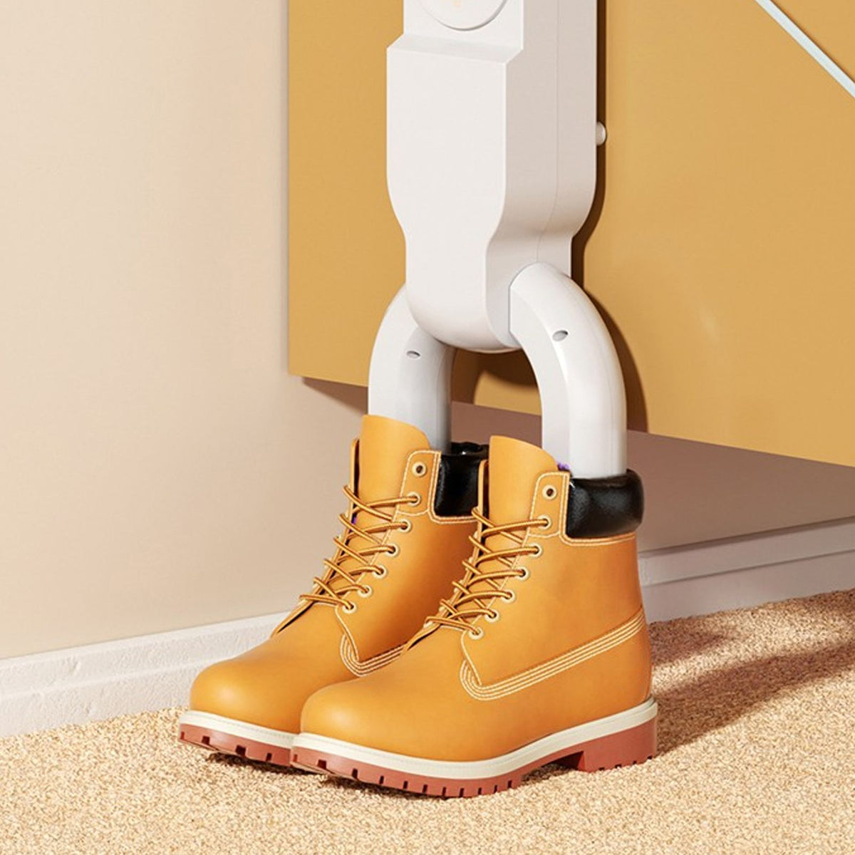 Portable Electric Shoe Dryer Foldable Rapid Drying Boot Warmer Boot Dryer for Work Boots Ordinary White Prise UE 220V
