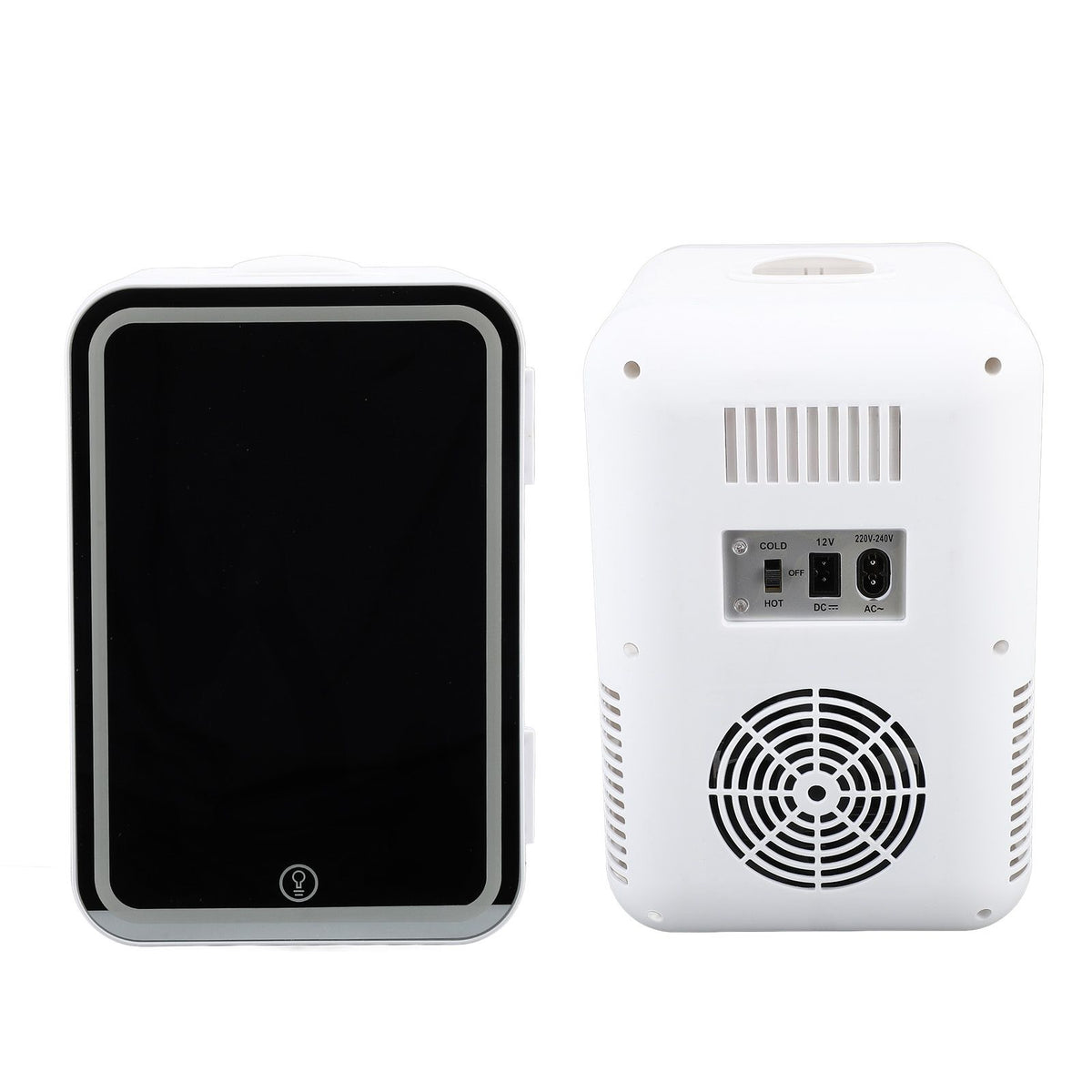 Skincare Fridge 8L Cooler Warmer Mini Refrigerators with Dimmable LED Mirror for Bedroom