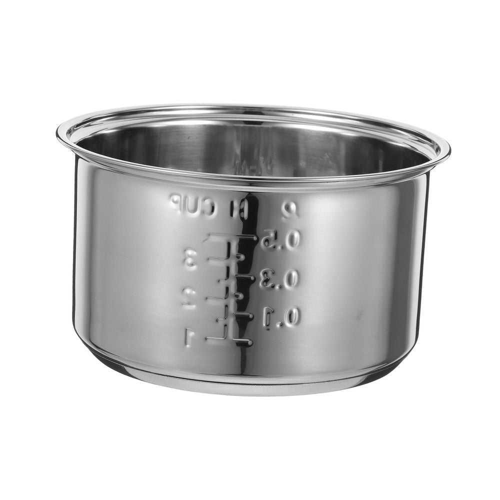 Stainless Steel Inner Pot for Rice Cooker, , Heat Distribution, Replacement Cooking Bowl, 1 Set