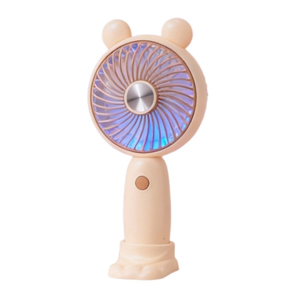 Portable Handheld Fan, Comfortable Grip Design, Long Time Cooling, Beige
