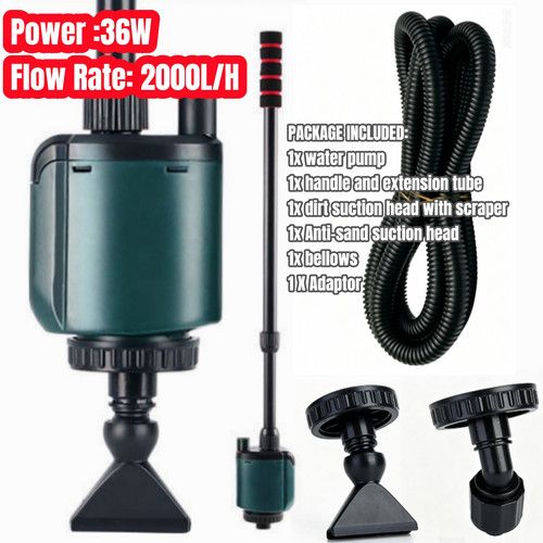 2000L/H 36W Aquarium Tool Electric Fish Tank Pump Water Changer Sand Washer AU