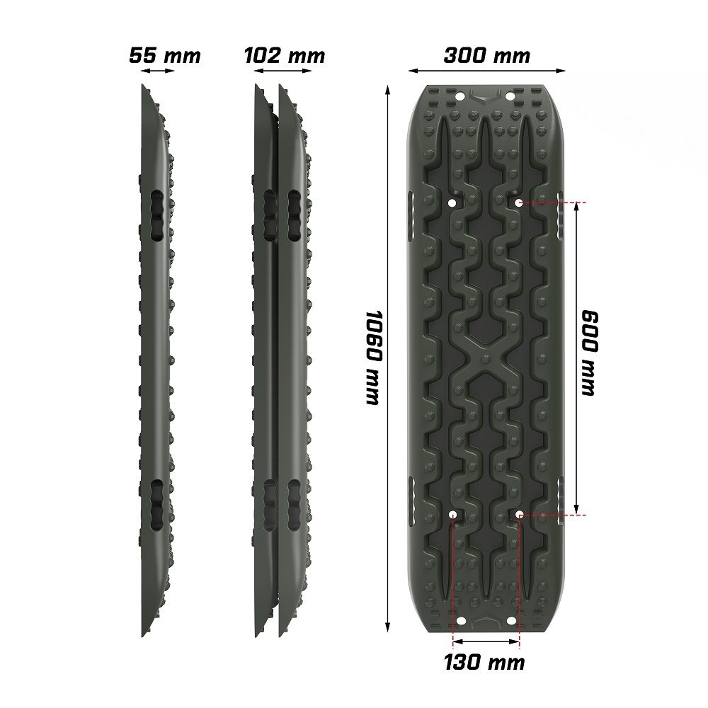 Recovery Tracks / Sand Tracks / Mud Tracks / Off-Road 4WD 4x4 Car 2PCS Gen 3.0 - Olive