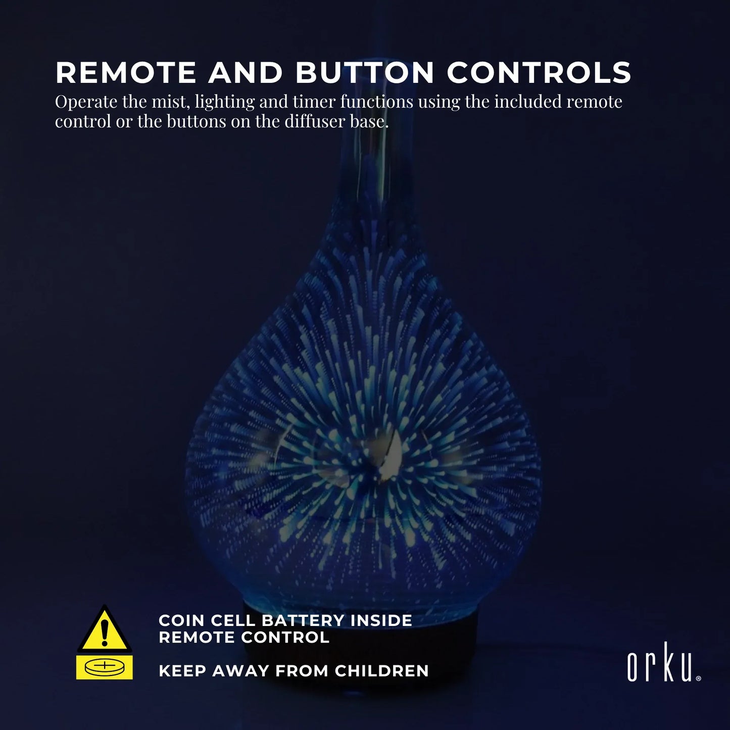 Essential Oil Aroma Diffuser Mirror 3D Fireworks Aromatherapy Mist Humidifier
