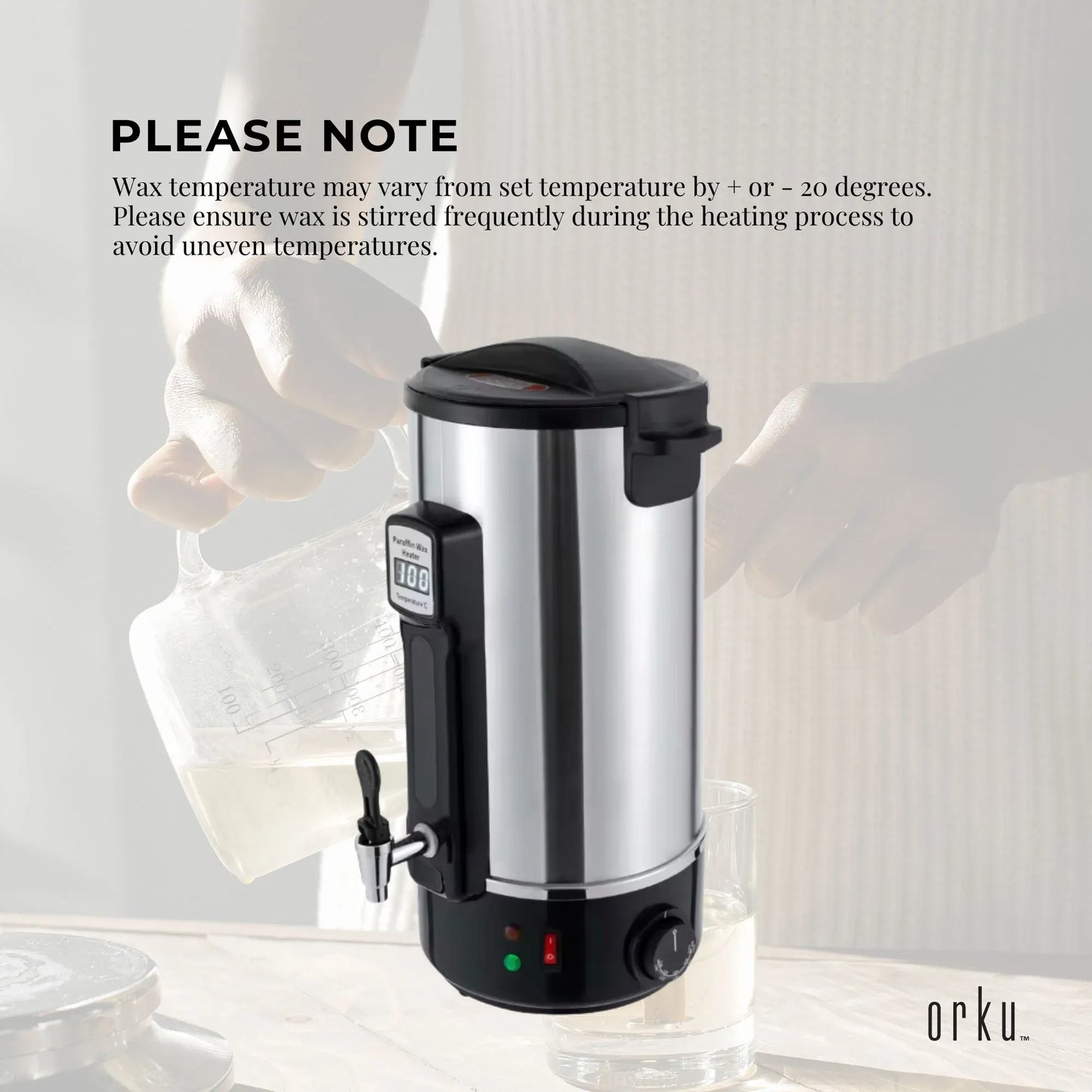 Candle Wax Heater 10L with Core Heating Tap - Warmer Melter Pot