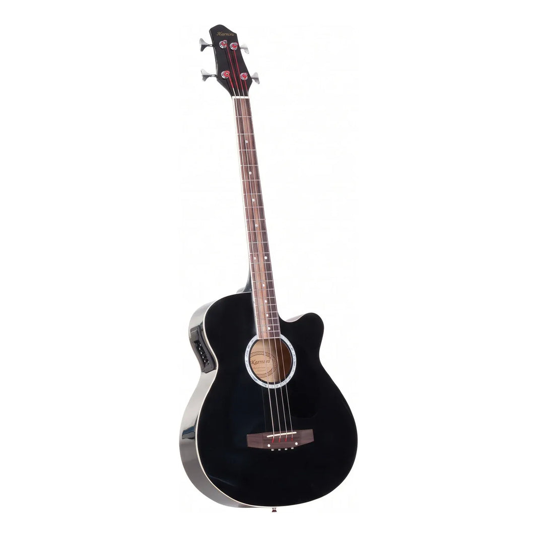 Karrera 43in Acoustic Bass Guitar - Black