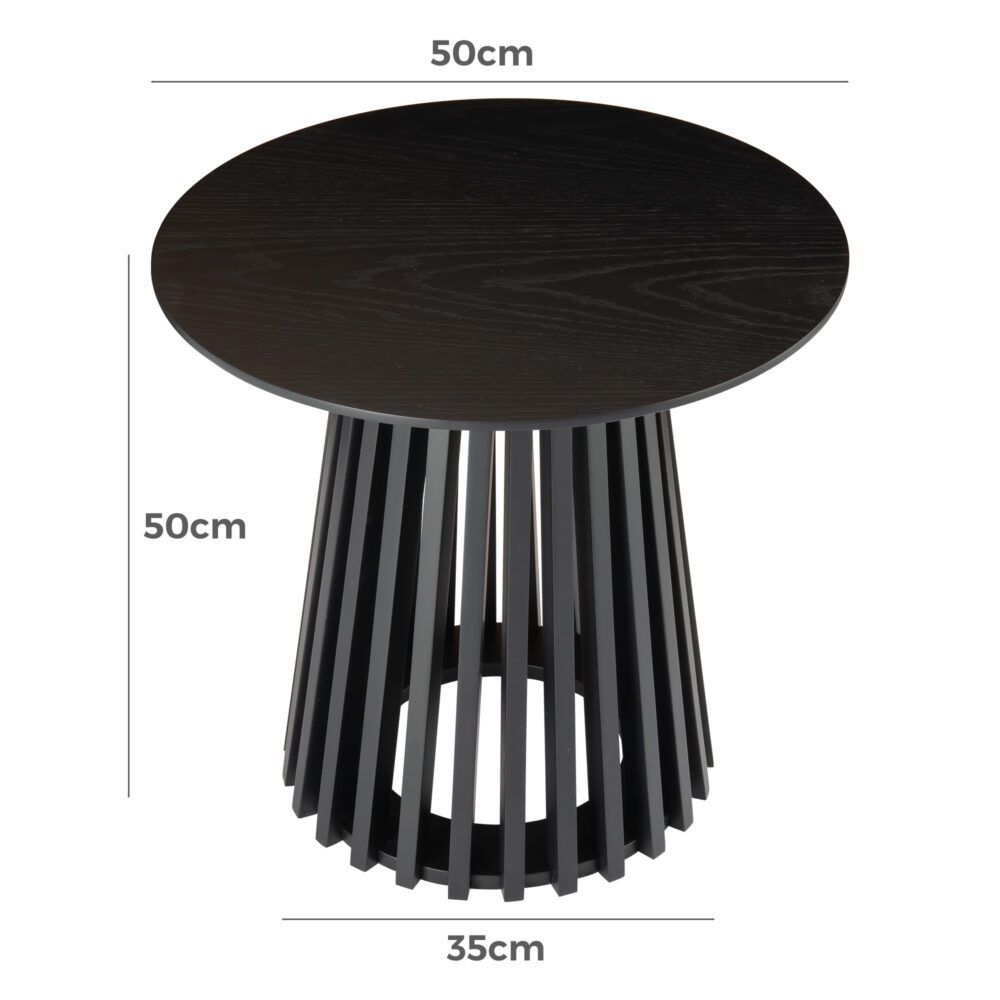 Palmer Charcoal Chic Side Table - Contemporary Style