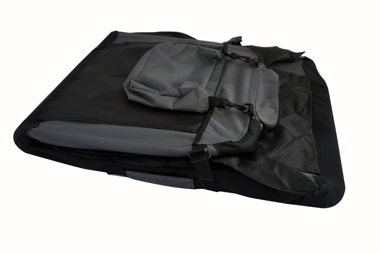 Pet Carrier Small Foldable Soft Dog Cat Puppy Rabbit Crate Bag with Curtain - Grey