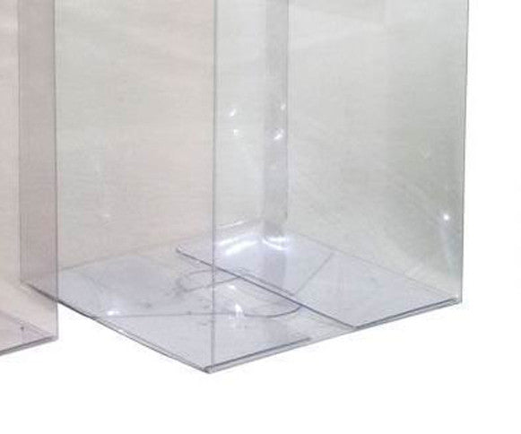 50 Pack 12cm Square Cube Box - Large Bomboniere Exhibition Gift Product Showcase Clear Plastic Shop Display Storage Packaging