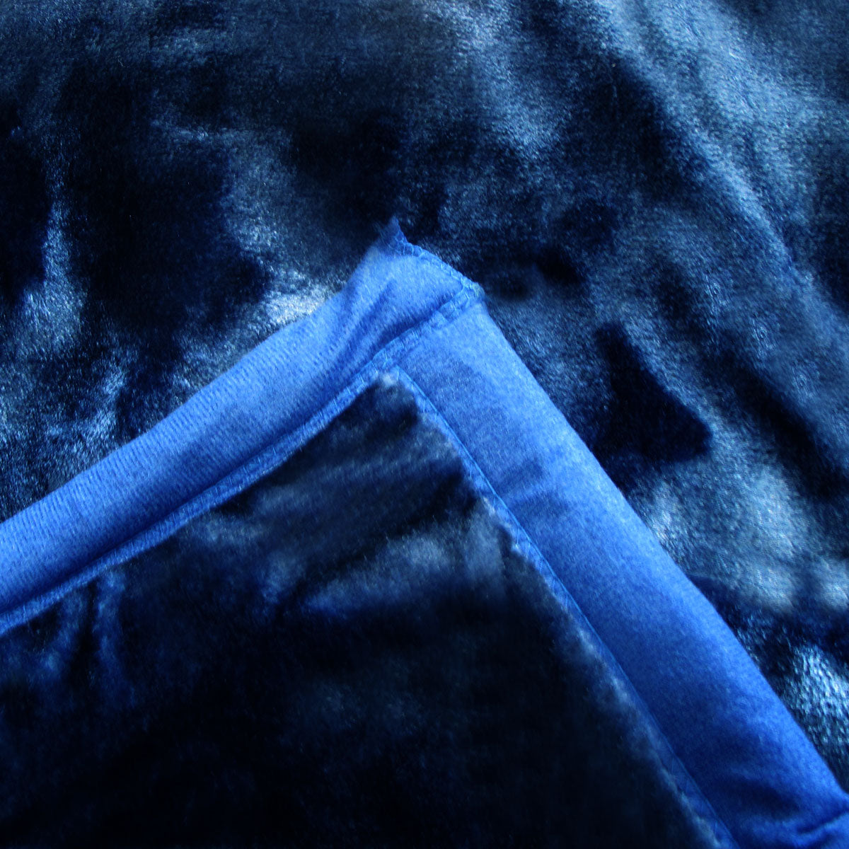 Faux Mink Blanket 675gsm 2 Ply Solid Queen 200x240cm Navy