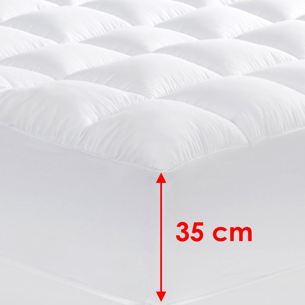 Mattress Topper Cloudland 1000GSM Memory Resistant Microball Fill - Super King