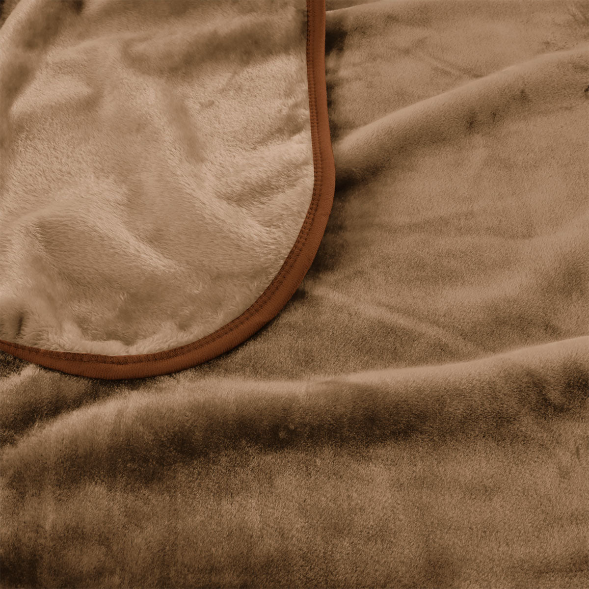 Luxury Winter Mink Blanket J Elliot Home 800GSM Thick - Pecan King