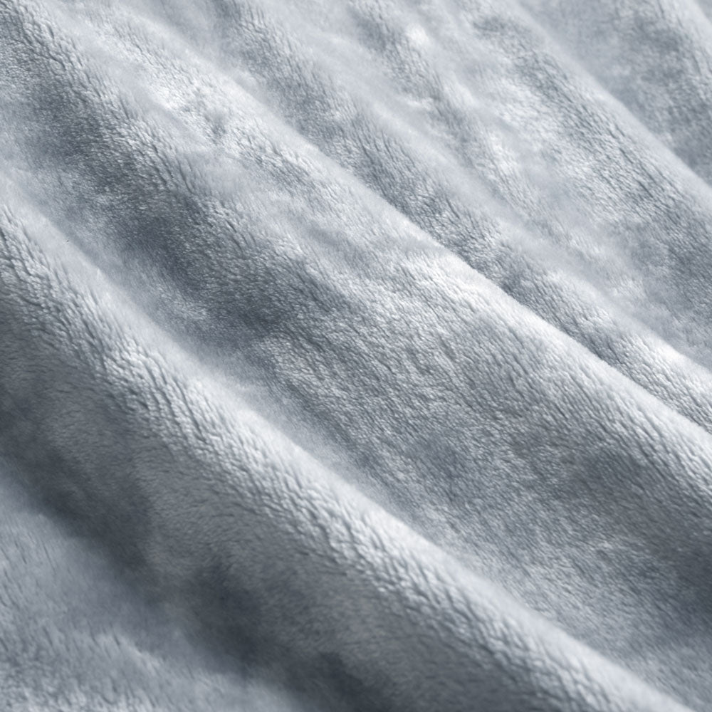 Luxury Plush Blanket Silver Super King - Ardor Lucia