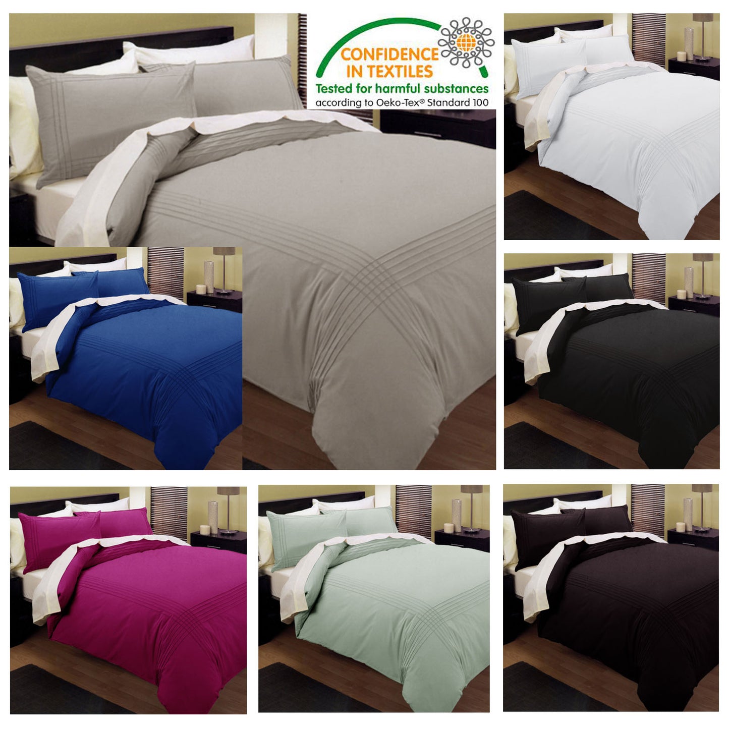 Kingtex Pintuck Quilt Cover Set King - Chocolate