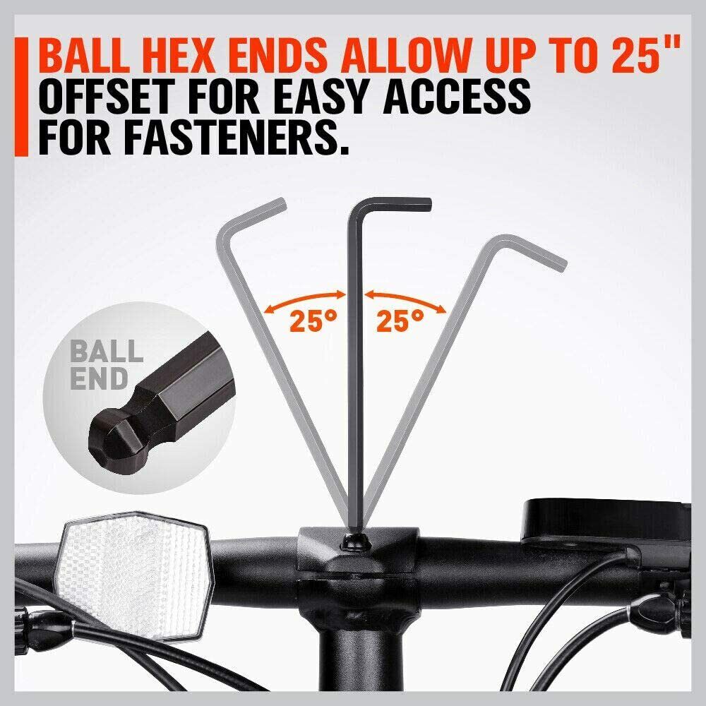 Ratchet Wrench Set 48-Piece Metric SAE Allen Hex Key Spanner Kit with Rolling Pouch