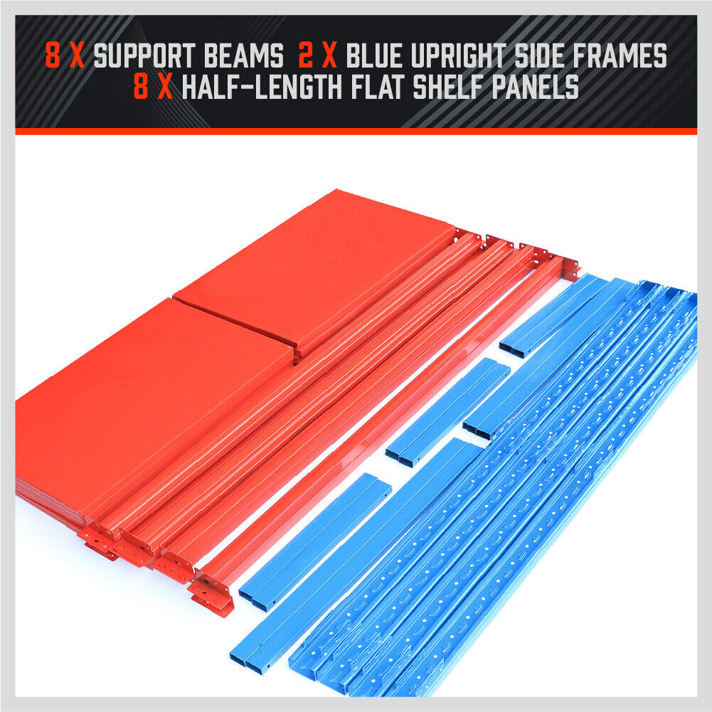 Steel Racks Shelves Garage Storage Warehouse Tyre Shelving 2mx2m 1000 Capacity