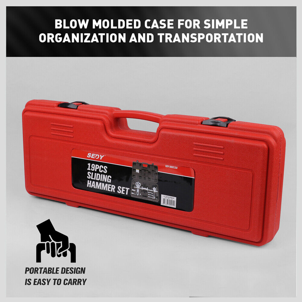 Slide Hammer Tool Kit Dent Puller Adapter Wrench Axle Bearing Hub Auto Repair