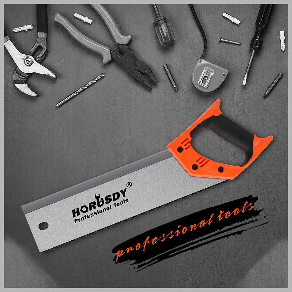 Back Saw 14" Wood Hand Saw Ergonomic Handle Timber Plastic Woodworking