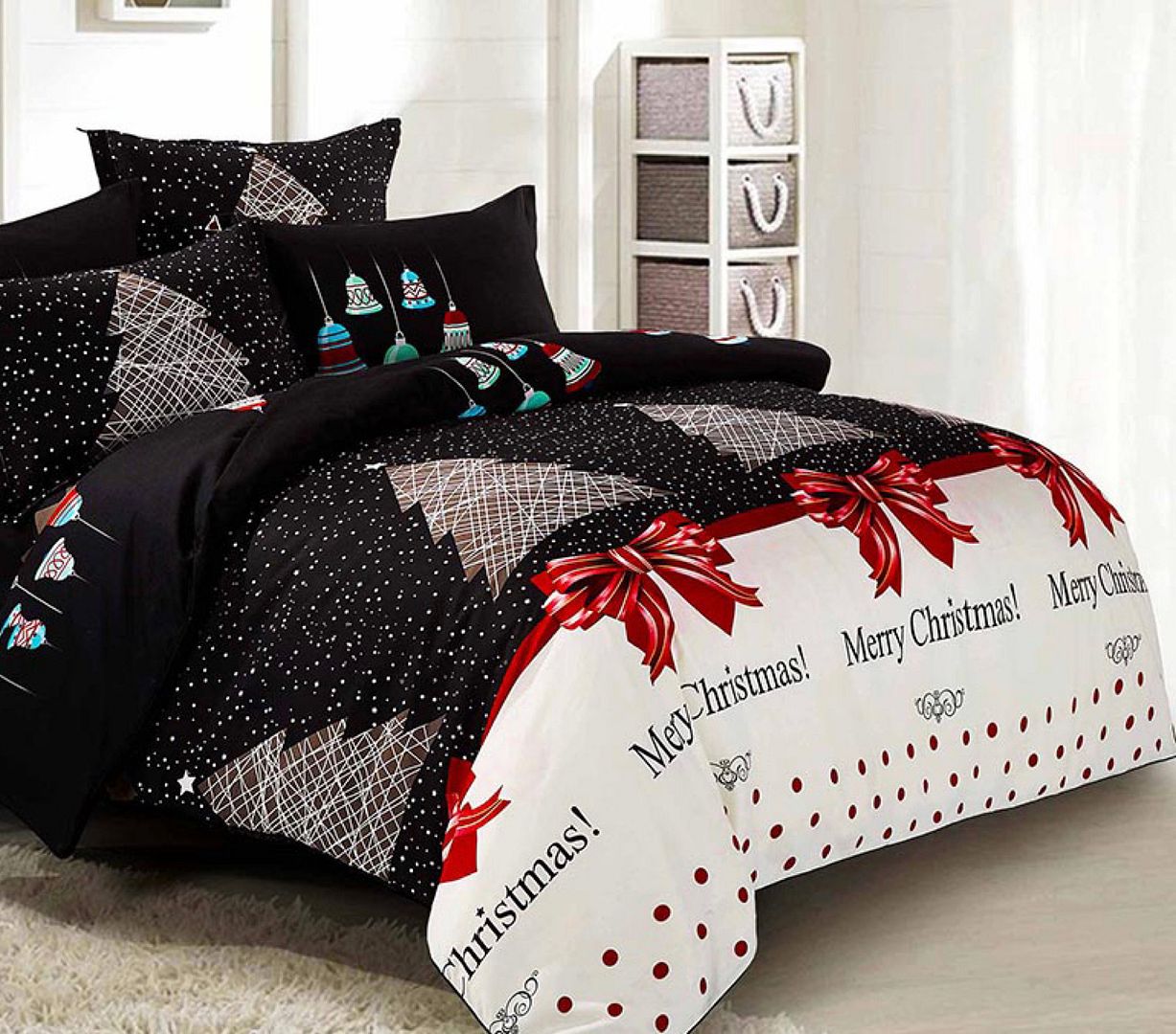 Quilt/Duvet Cover Set Merry Christmas King Size