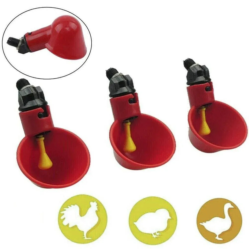 10 Pcs Automatic Poultry Waterer Cups for Chickens & Birds
