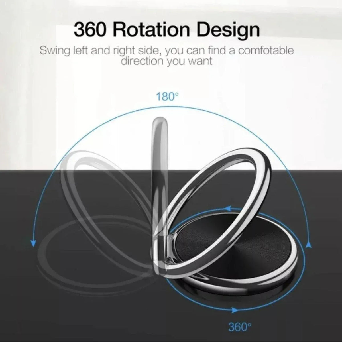 Iring Phone Ring Finger Holder Stand Car Mount Hook For Iphone Ipad Mobile Grip - F- Rose Gold