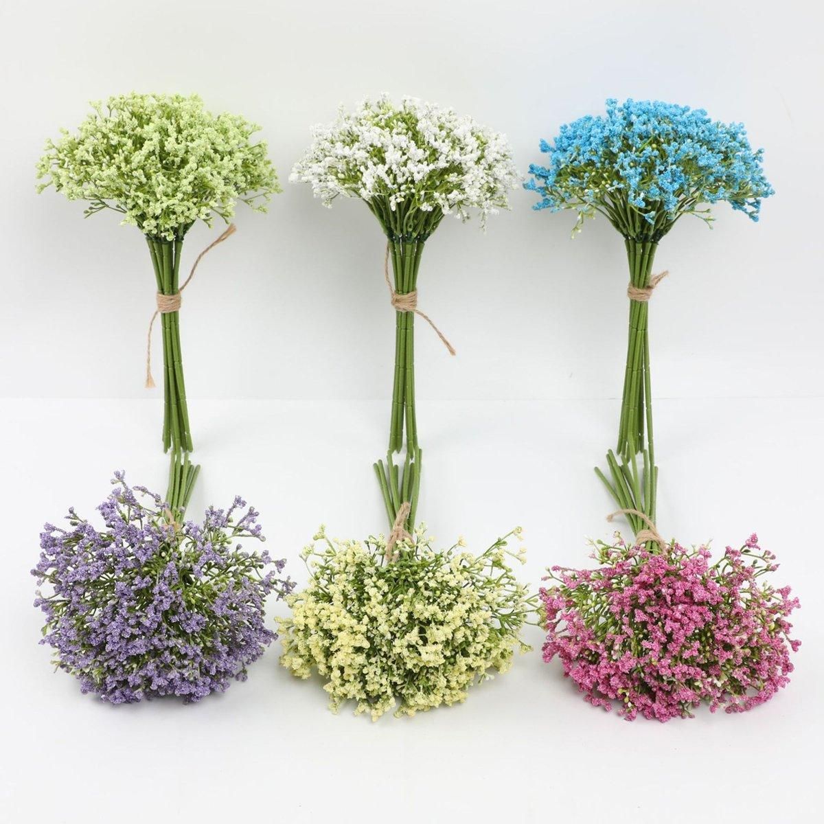 16pcs Artificial Foam Full Star Flowers Wedding Bouquet Home Decor Simulation - White