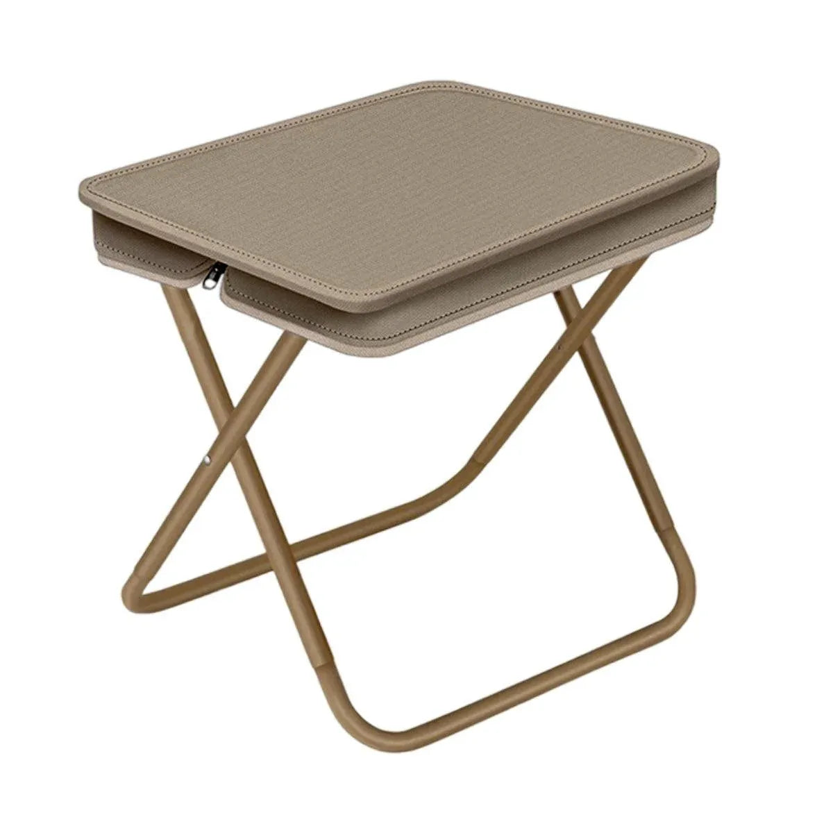 Portable Folding Camping Chair Handbag Stool Lightweight Outdoor Folding Tools - Khaki